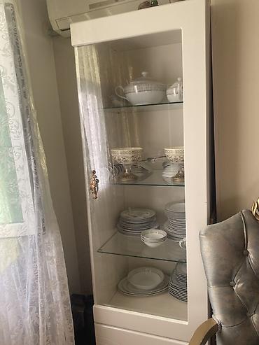 otag qapi: Barokko üslubunda qonaq otağı mebel dəsti - TV stendi: Parlaq ağ — 3