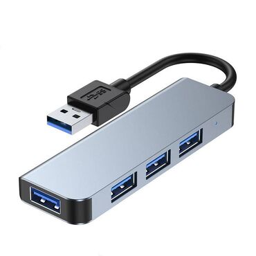 кабели синхронизации mini jack разъем 3 5 мм male: 4-в-1 USB-концентратор типа A Ультратонкий алюминиевый 4-портовый