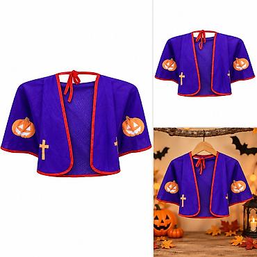 KMT Halloween kratki ljubičasti ogrtač sa motivom bundeve HW-043 -