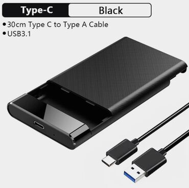 Digər kompüter aksesuarları: HDD SSD qutu External Case 2.5 Type C kabel Usb 3.1