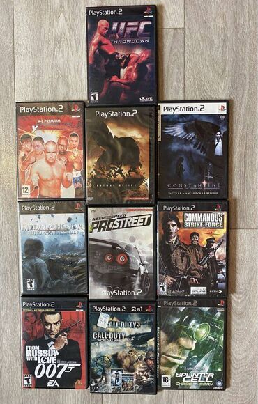PS2 & PS1 (Sony PlayStation 2 & 1): Sony playstation 2 ucun orijinal oyun diskleri. Disklere yaxsi