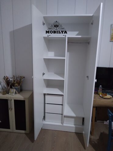 Dolablar: Yeni, Açılan, 2 qapılı Düz dolab, Qarderob, paltar dolabı, Azərbaycan — 4