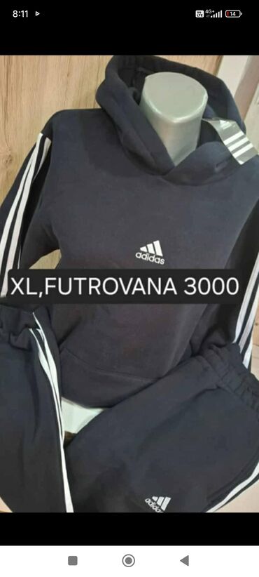 Trenerke: Komplet, M, Nike, bоја - Crna, Pamuk — 11