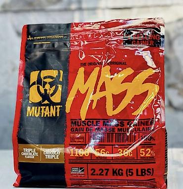 iron mass: Гейнер Mutant Mass, оригинал 100%, 2.27кг, вкус шоколад, новый — 1