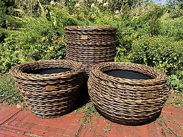 Горшки для растений: Плетеные кашпо, горшок для цветов различных форм и размеров,ручная — 12