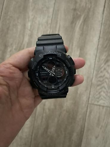 часы ж шок: Casio G‑SHOCK, серия GA (аналогово‑цифровые). Цвет: чёрный, матовый — 1