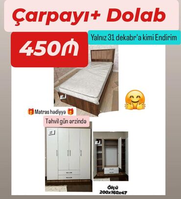 Dolablar: Təknəfərlik çarpayı, Dolab, Yeni