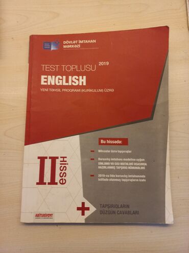 english test toplusu 2019 pdf: İngilis dili DİM test toplusu 2019. II hissə. Arxasında cavabları