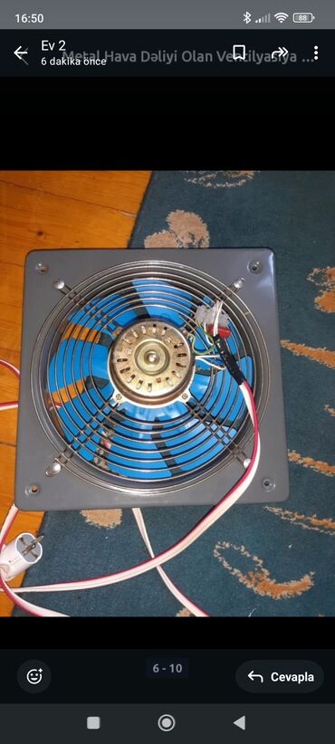 Ventilyatorlar: Məhsul: Ventilyatorlar dəsti - Kvadrat metal korpuslu mətbəx/hamam — 4