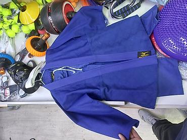 Спорт жана эс алуу: Кимоно для дзюдо Mizuno, синее - Комплект: куртка (кимоно) и штаны на — 6