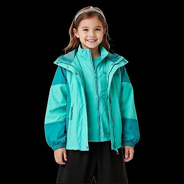 Верхняя одежда: Детская трехслойная куртка-комбинатор для межсезонья - 2-в-1: верхняя — 9