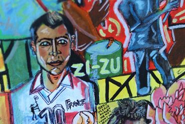 Slike i ramovi: The Art of Cleaning Buildings 100x100cm veliko platno autor Maré — 2