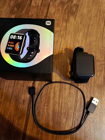 Xiaomi Mi Watch Lite (qutu və şarj kabeli ilə) - Rəng: Qara, kvadrat