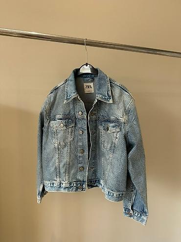 Джинсовая куртка ZARA с кристаллами (Rhinestone Crystal Light Blue) - lalafo.kg да Джинсовая куртка ZARA с кристаллами (Rhinestone Crystal Light Blue) -
