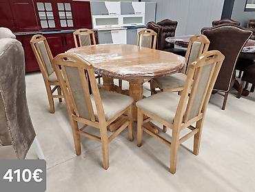 Setovi stolova i stolica: Trpezarijski set – sto sa 6 stolica - Moderan pravougaoni sto sa — 9