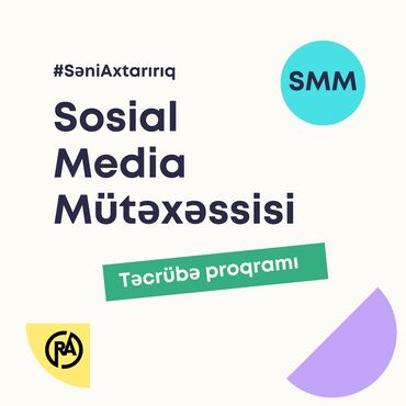 Marketinq, Reklam və PR: SMM mütəxəsis. 18-29 yaş. 6/1