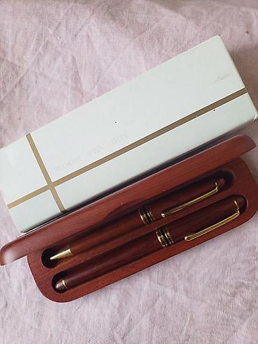 stylus pen: Taxta qələm dəsti – 2 ədəd - Klassik dizaynlı taxta qələm dəsti: 1 — 1