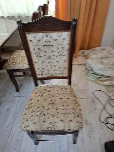 Klassik üslubda yemək otağı üçün taxta stul dəsti. Xüsusiyyətlər: -