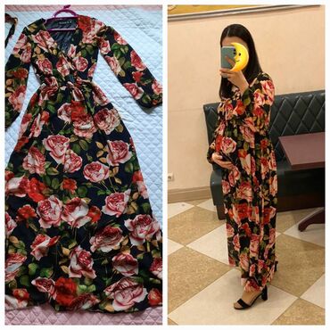 цена муки в кыргызстане: Повседневное платье, Осень-весна, Длинная модель, M (EU 38)