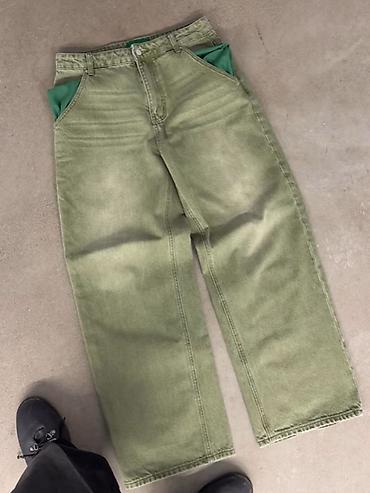 Джинсы: Matcha Denim Jeans — широкие джинсы цвета матча размер M абсолютно — 7