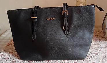 Çantalar: David Jones qadın çantası – klassik qara rəng - Material: Saffiano — 4