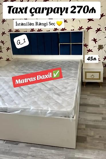 Taxt çarpayı – Matras daxil - Qiymət: 270₼ (taxt çarpayı) - Rəng