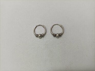 muške minđuše: Hoop earrings, Material: Silver