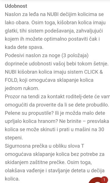 Kolica za bebe: KinderKraft Nubi kisobran kolica,polovna kao nova,odlicno — 8