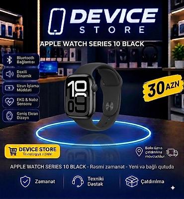 Apple Watch Series 10 Black - Bluetooth bağlantısı - Daxili dinamik - lalafo.az -da Apple Watch Series 10 Black - Bluetooth bağlantısı - Daxili dinamik -