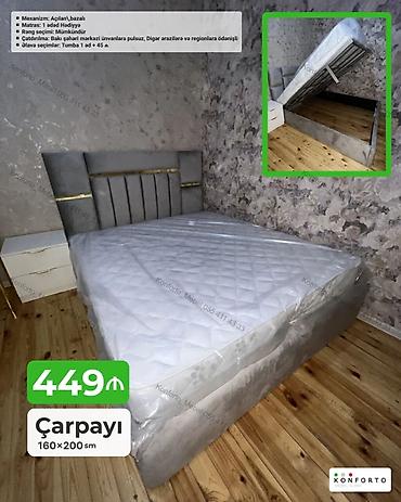 turhan matras: Çarpayı – 160×200 sm - Mexanizm: Açılan/bazalı (yuxarı qalxan — 1