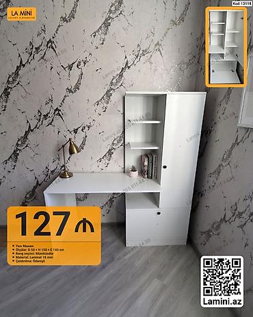 Sifarişlə mebel: Düz masa, Stulsuz, Polkalı, Siyirməsiz, Sadə laminat — 1