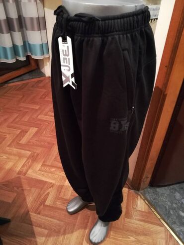 naketano trenerke: Sweatpants, 4XL (EU 60), 5XL (EU 62), color - Black, Cotton