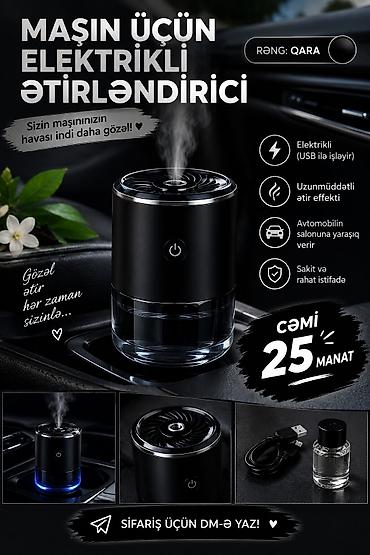 disk masin: Maşın üçün elektrikli ətirləndirici – rəng: qara - USB ilə işləyən — 1