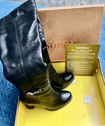 Сапоги: Сапоги, 35.5, Новый, цвет - Черный, Бесплатная доставка, Платная доставка — 10