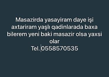 xesde baxicisi: Masazırda yaşayan uşaq baxıcısı və yaşlı xanımlara qulluq edən dayə — 1