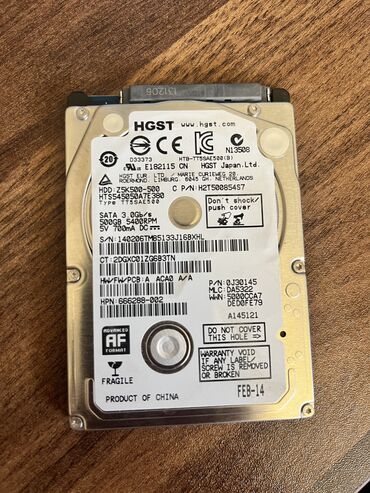 ноутбук apple: Sərt disk (HDD) 512 GB, 5400 RPM, İşlənmiş
