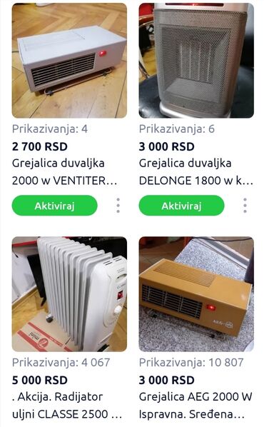 Kaloriferi: Grejalica ISKRA 2000w duvaljka ispravna. Ima i samo ventilator — 14