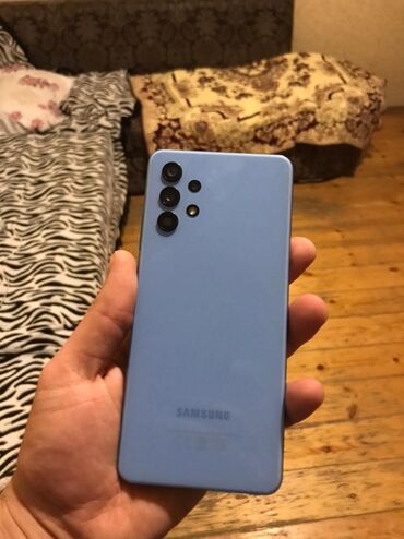 samsunq a30s: Samsung Galaxy A32, 4 GB, цвет - Синий, Сенсорный, Отпечаток пальца, Две SIM карты