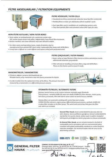 Digər filter növləri: General Filter Havak - İtalyan brendi olub hazırda Türkiyədə də — 12
