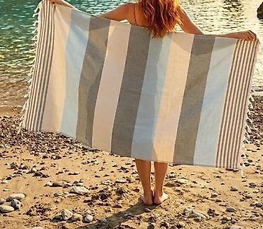 türk tekstil: Türk hamam/plaž dəsmalları – pambıq, nazik və tez quruyan — 2