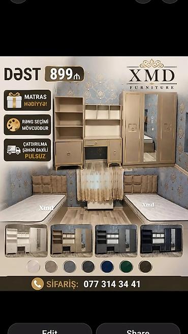 kravat gence: Uşaq/yeniyetmə otağı üçün mebel dəsti – XMD Furniture Dəst tərkibi: - — 1