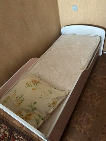 купить детскую кроватку: Детская односпальная кровать с матрасом - Размер спального места lalafo.kg да купить детскую кроватку: Детская односпальная кровать с матрасом - Размер спального места