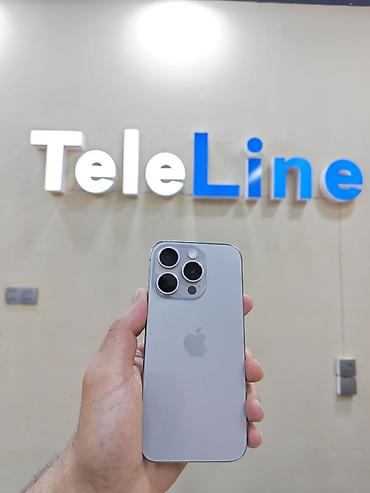 IPhone 15 Pro, 256 GB, Natural Titanium, Face ID, Simsiz şarj, Sənədlərlə
