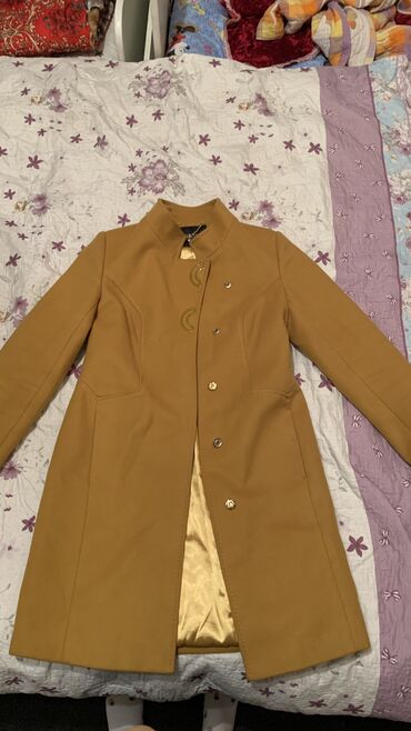 желтое пальто: Пиджак, Классическая модель, Драп, Турция, M (EU 38)