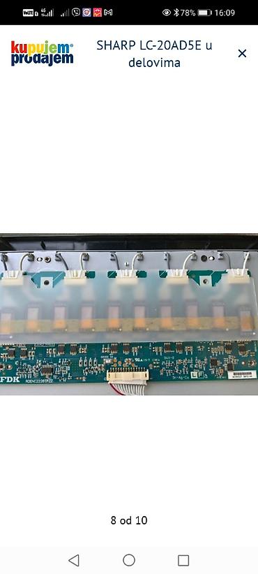 Aksesoari za TV i video: SHARP LC-20AD5E – delovi za TV Dostupni originalni moduli i — 9