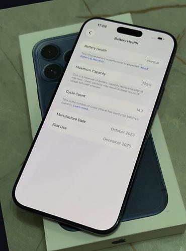 ıphone 16 pro max: IPhone 17 Pro Max, 256 GB, Mavi, Zəmanət — 3