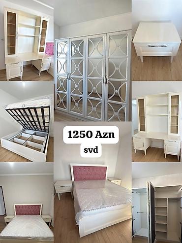 qarderob otağı: Membran materiallı bazalı yataq dəsti Tərkibi: - Taxt: 2×160 sm — 1