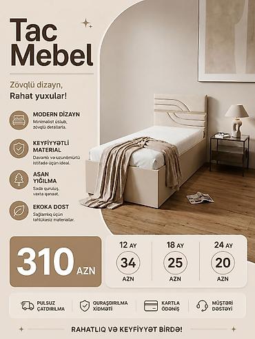 intex matras: Tac Mebel – tək nəfərlik çarpayı modelləri - Müasir minimalist — 2