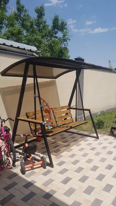 Садовые качели: Садовые качели Со спинкой, С крышей — 15