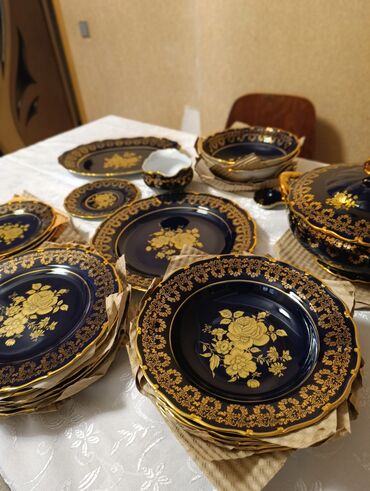 Nahar dəstləri və servizlər: Nahar dəsti, rəng - Göy, Farfor — 3